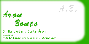 aron bonts business card